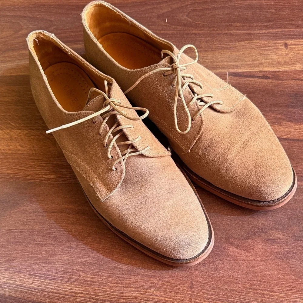 Cole Haan Men's Tan Suede Oxford Shoes Size 11